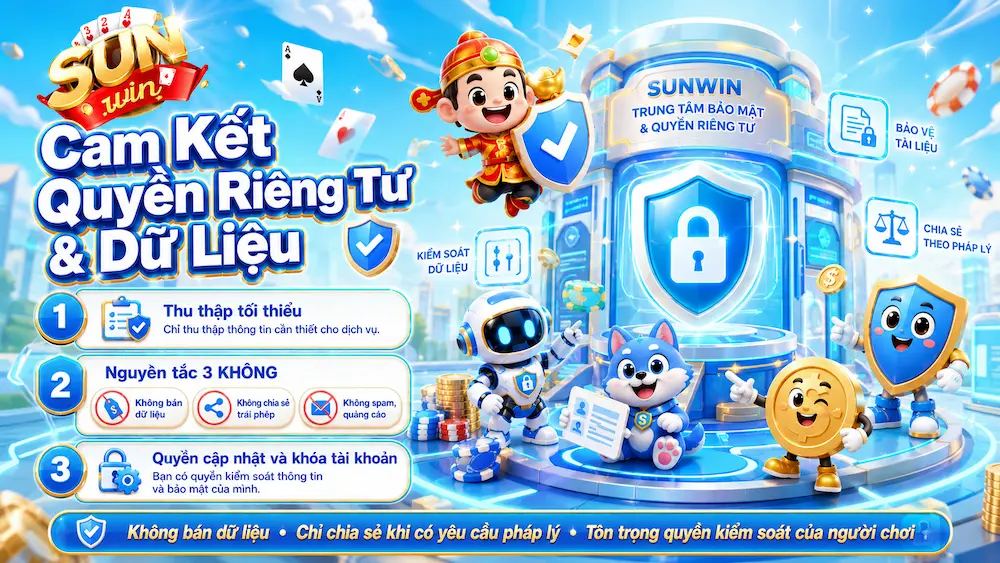 Chính Sách Bảo Mật Sunwin – Hệ Thống Bảo Vệ Dữ Liệu Tiêu Chuẩn Quốc Tế 2 Chúng tôi cam kết tuân thủ nguyên tắc 3 KHÔNG