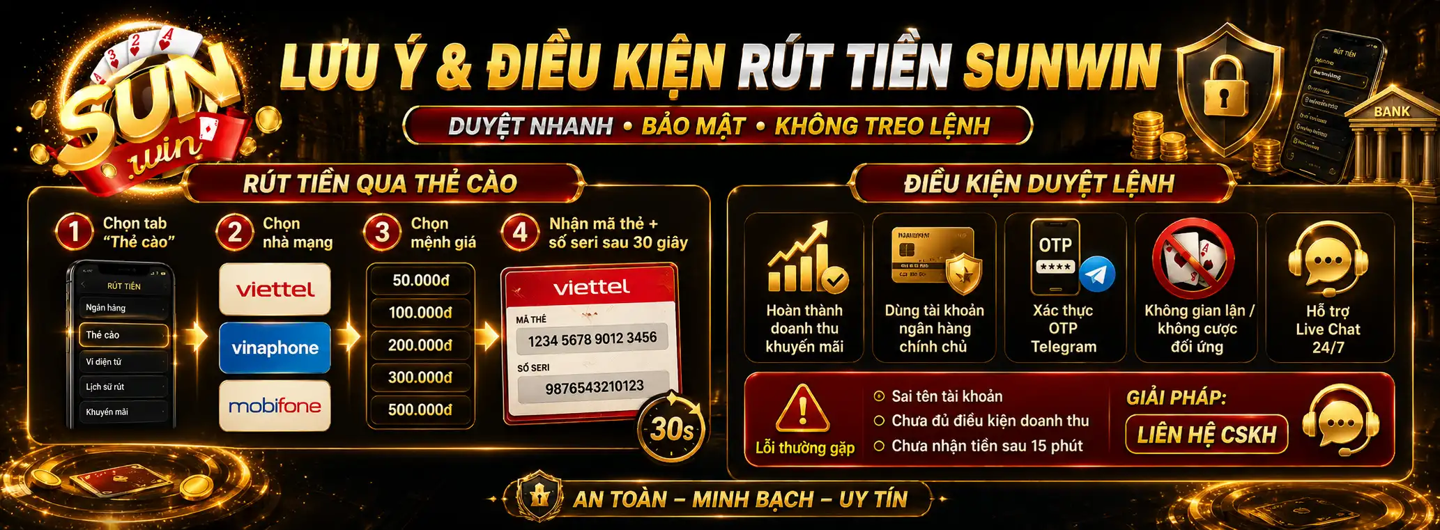 Những Điều Kiện Cốt Lõi Để Lệnh Rút Tiền Được Duyệt Ngay