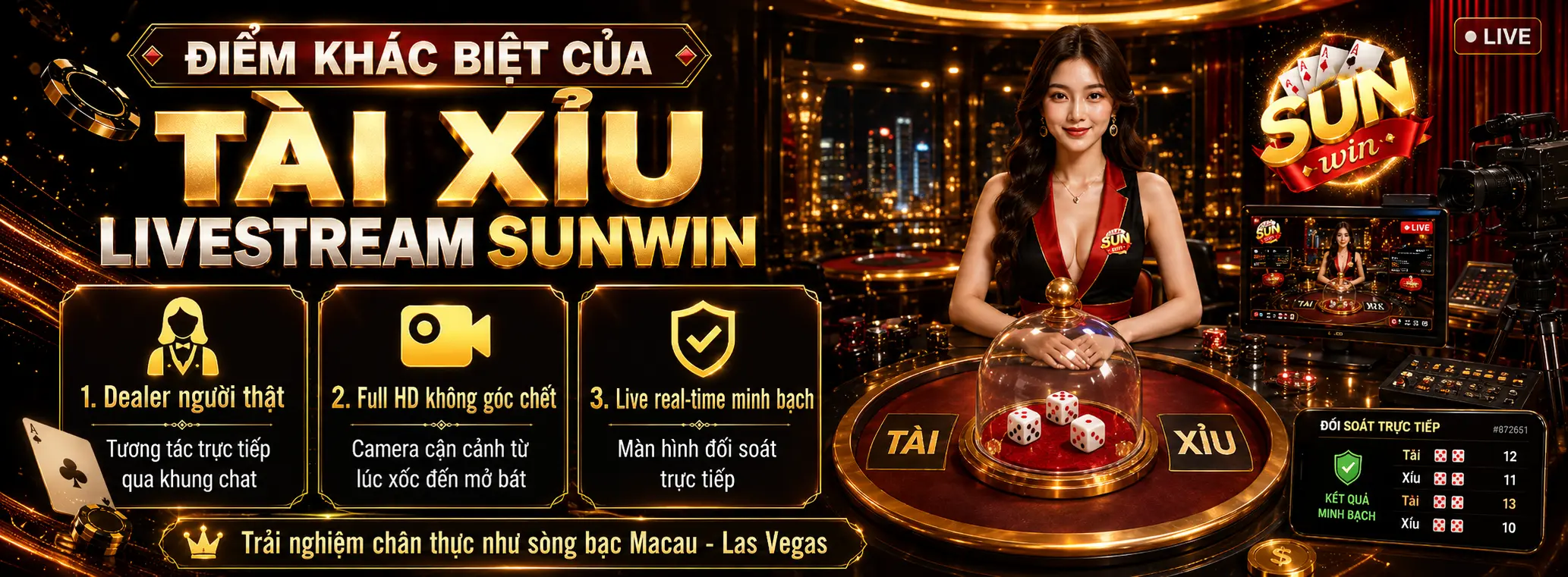 Trải Nghiệm Sảnh Tài Xỉu Livestream Đẳng Cấp Tại Sunwin 2026 2 Những Yếu Tố Làm Nên Sự Khác Biệt Của Sảnh Tài Xỉu Livestream Sunwin
